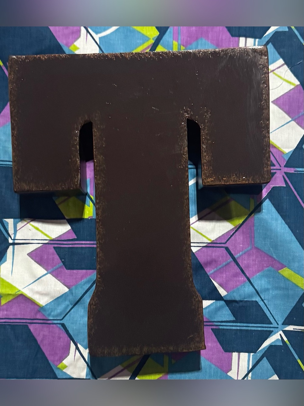 Tin Haul Dark Brown Decorative Letter T Wall Accent